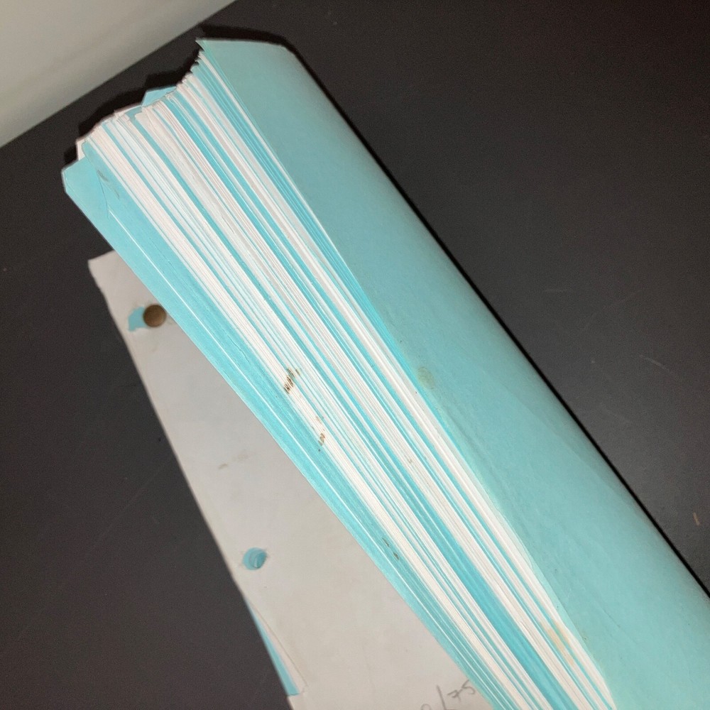 BLACK CADILLAC (12/10/01) Numbered Shooting Draft + Notes + Schedule + COA!