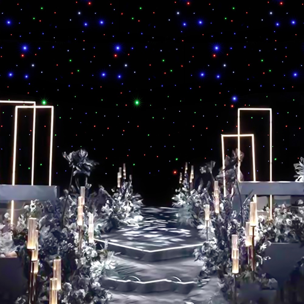 LED Stage Backdrop w/Remote Control 20FTx10F LED Star Light Curtain Backdrops