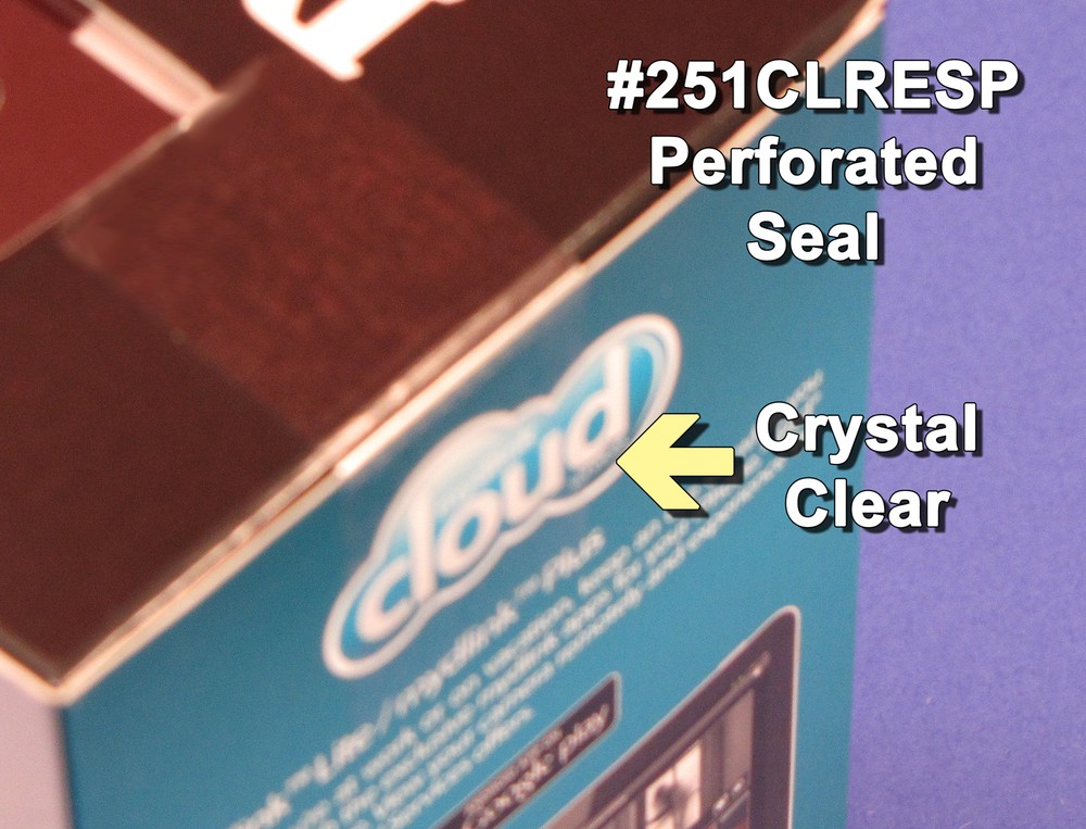 Clear Extreme Stick Perforated Rectangular Labels 2.5 x 1 500 Roll #251CLRESP