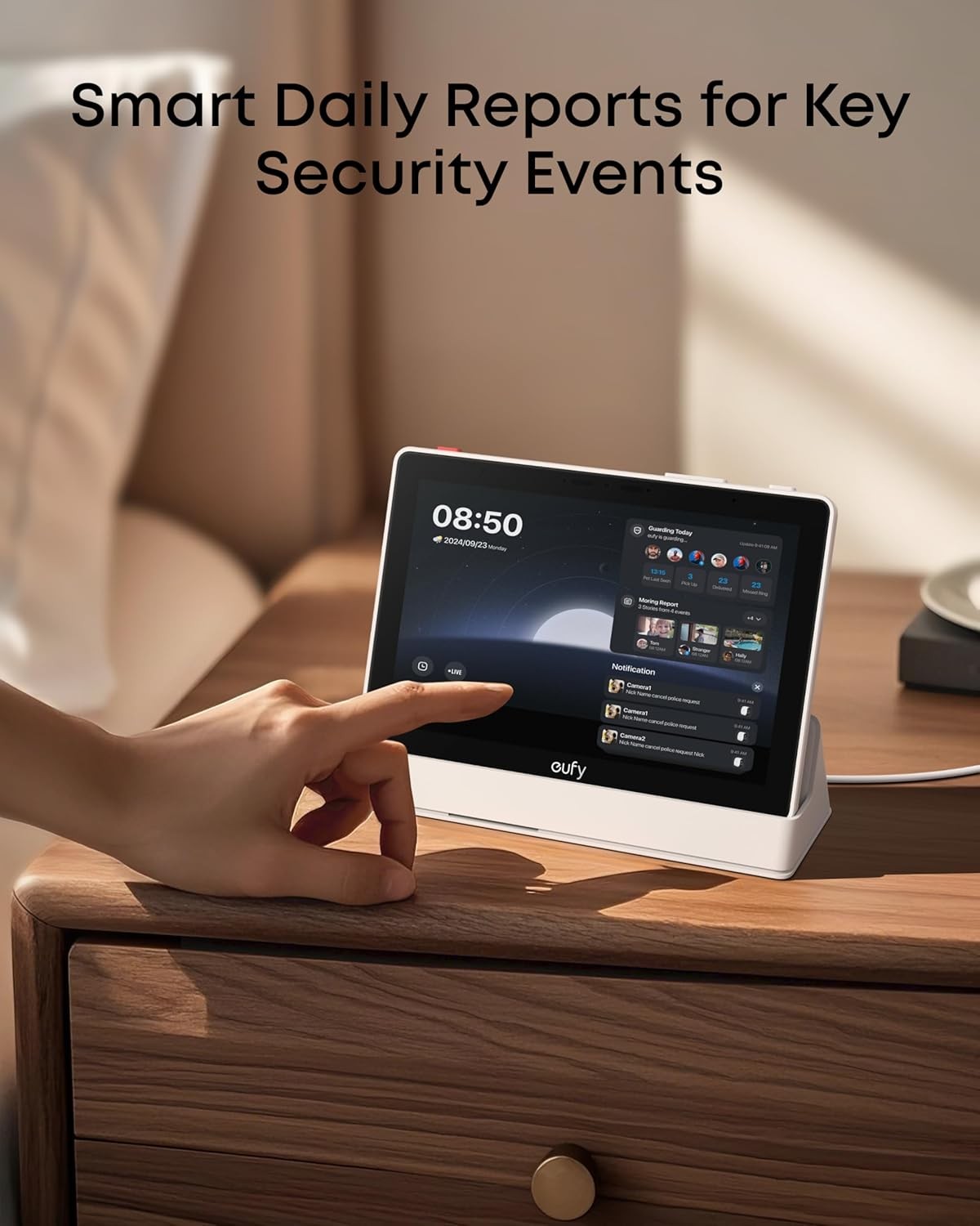 eufy Security eufy Smart Display E10, Smart Home Hub, 8" Control Panel Four View