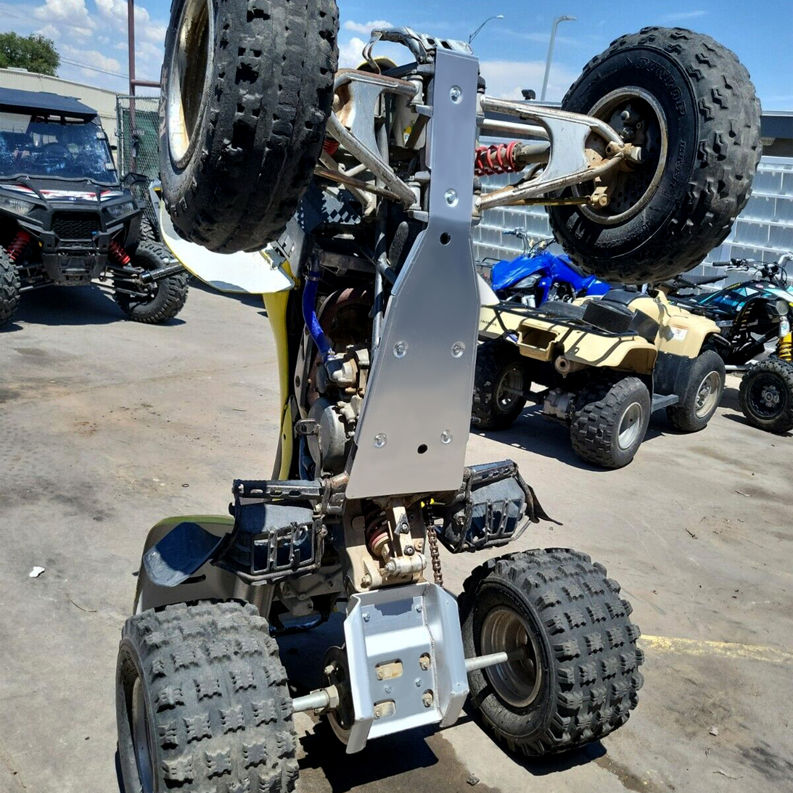 For SUZUKI LTZ400 Full Chassis Glide & Swing Arm Skid Plate Guard Combo