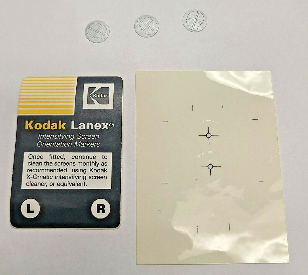 Kodak Lanex Intensifying Screen Orientation Markers