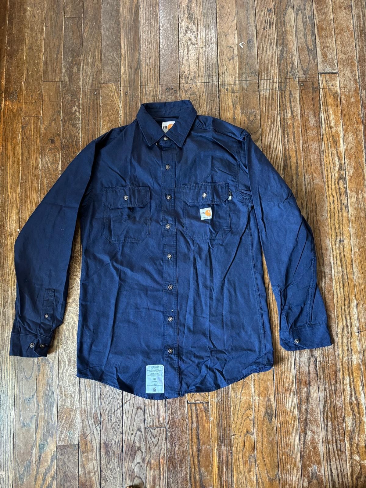 New Carhartt FR Flame Resistant Navy Blue Shirt  CAT2 NFPA
