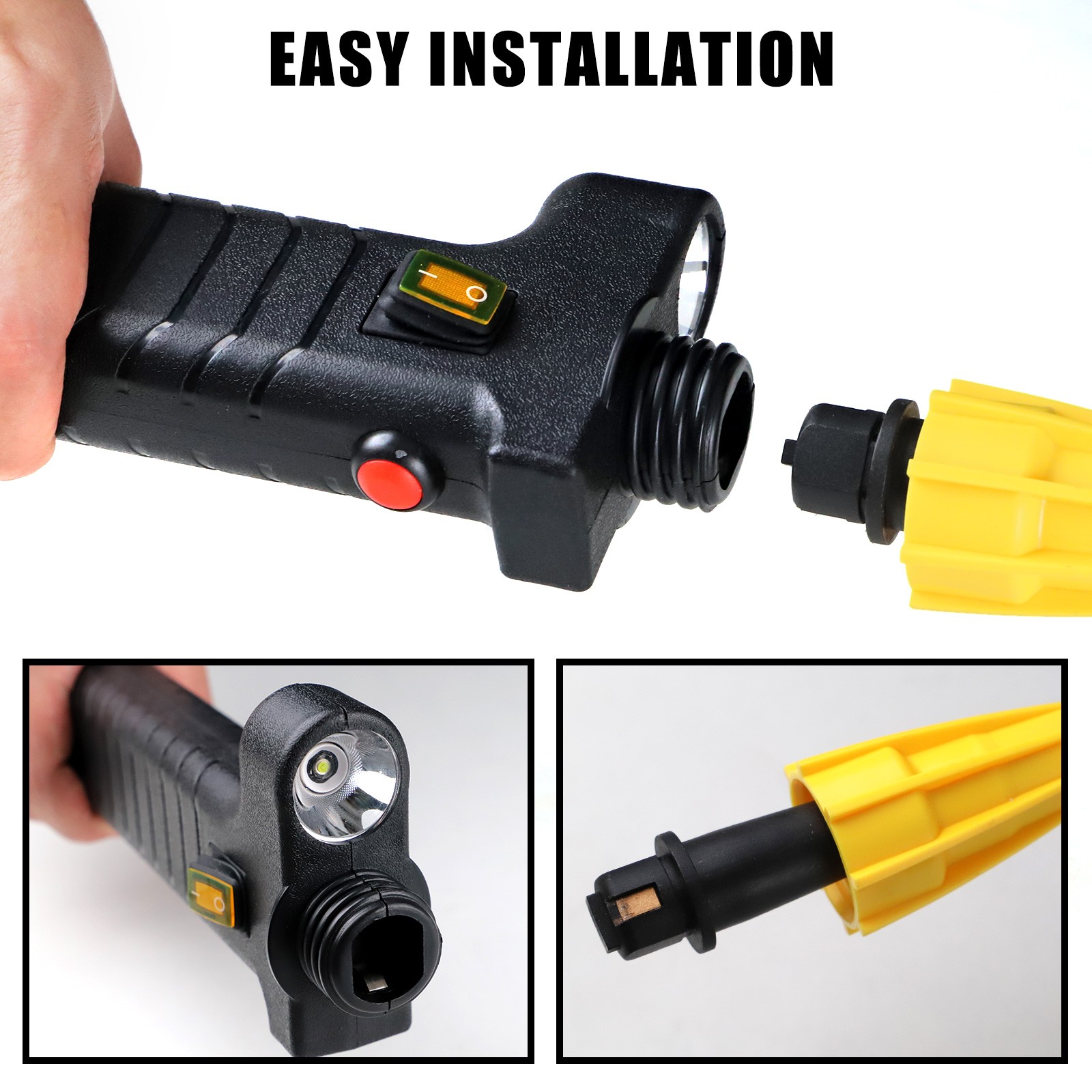 12KV Cattle Prodder Stock Prod Rechargeable Electric Shock Livestock Cow Farm