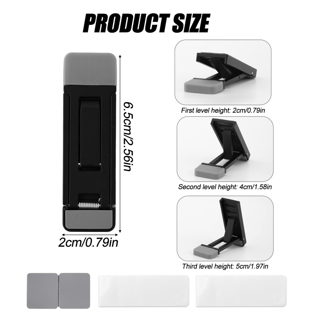 2pcs Foldable Keyboard Riser Stand for Desk Adjustable Tilt & Portable Mini L...