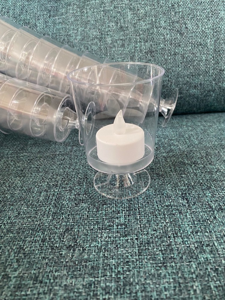 31 x Plastic Reusable Small Stemmed Goblets