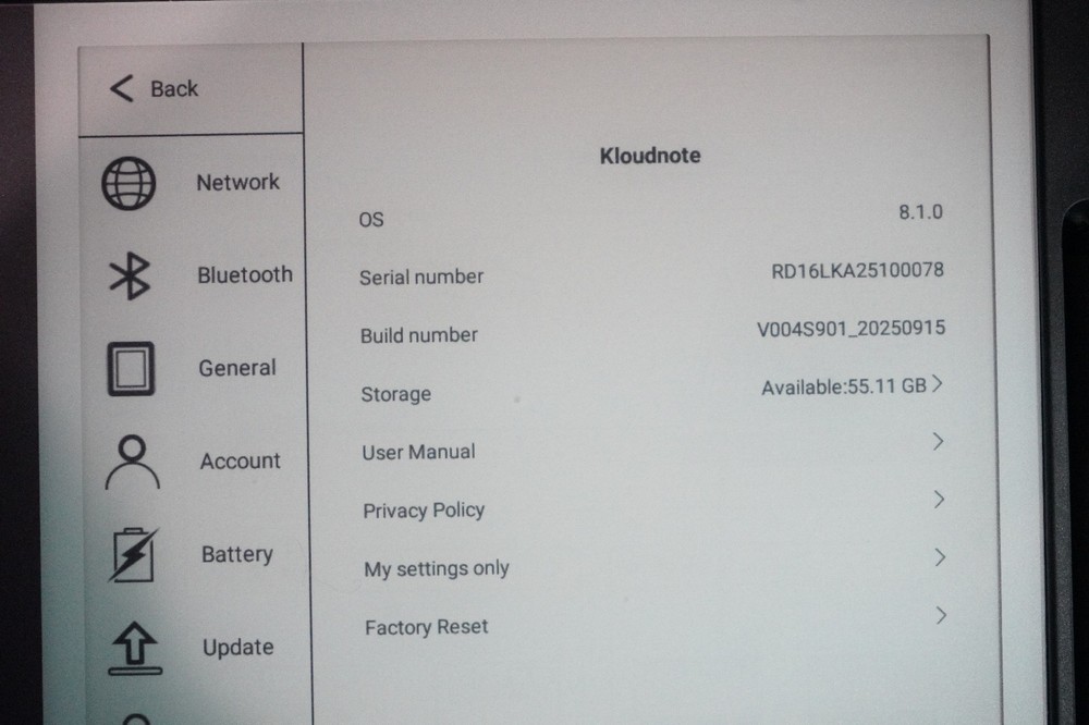 Geniatech Kloudnote Mini E-Ink Quad Core Android E Book Notepad 9.7"