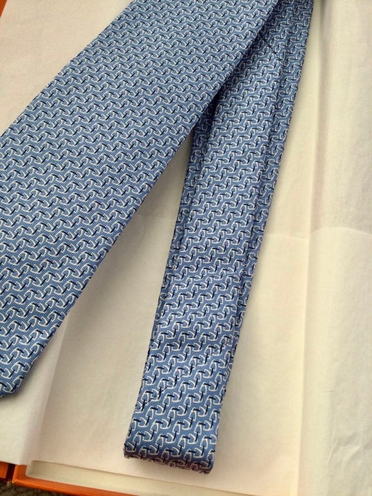 HERMES Tie Light Blue