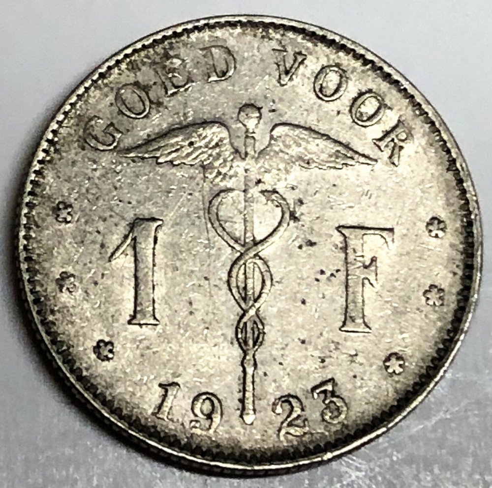 # C6231 BELGIUM COIN, ONE FRANC 1923