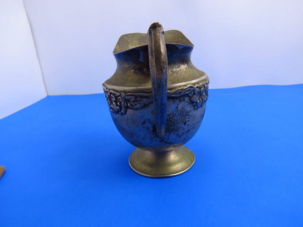 Vintage Silverplate 5 Inch Pitcher Creamer Sheffield Grapevine