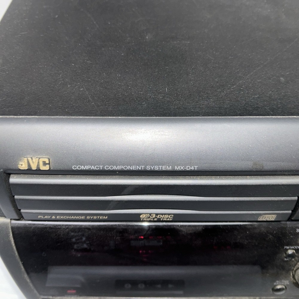 JVC MX-D4T Tuner Component Amp 3 Disc CD/Cassette Player Hi Fi System - POWERS