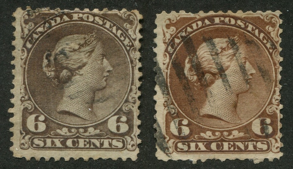 Canada #27, 27a Used Large Queens