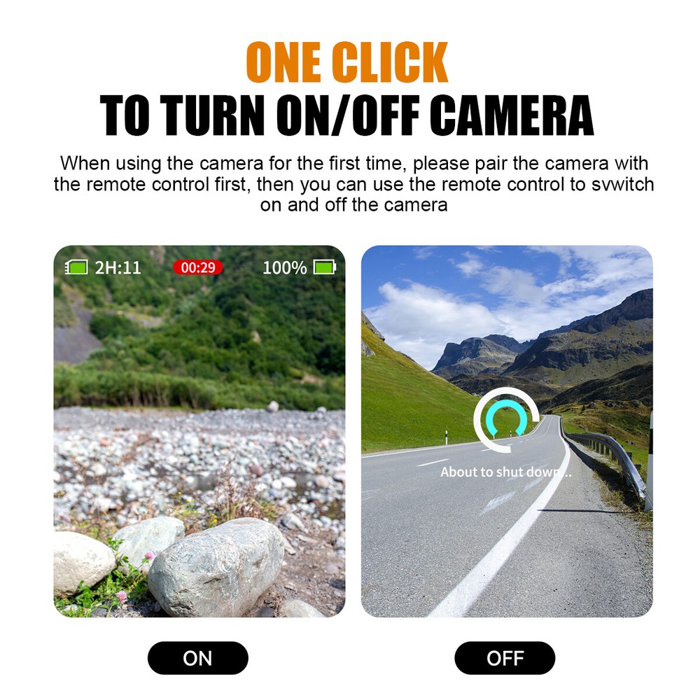 Bluetooth Wireless Remote Controller 60M For GoPro Hero 13/12/11/10/9 Max Camera