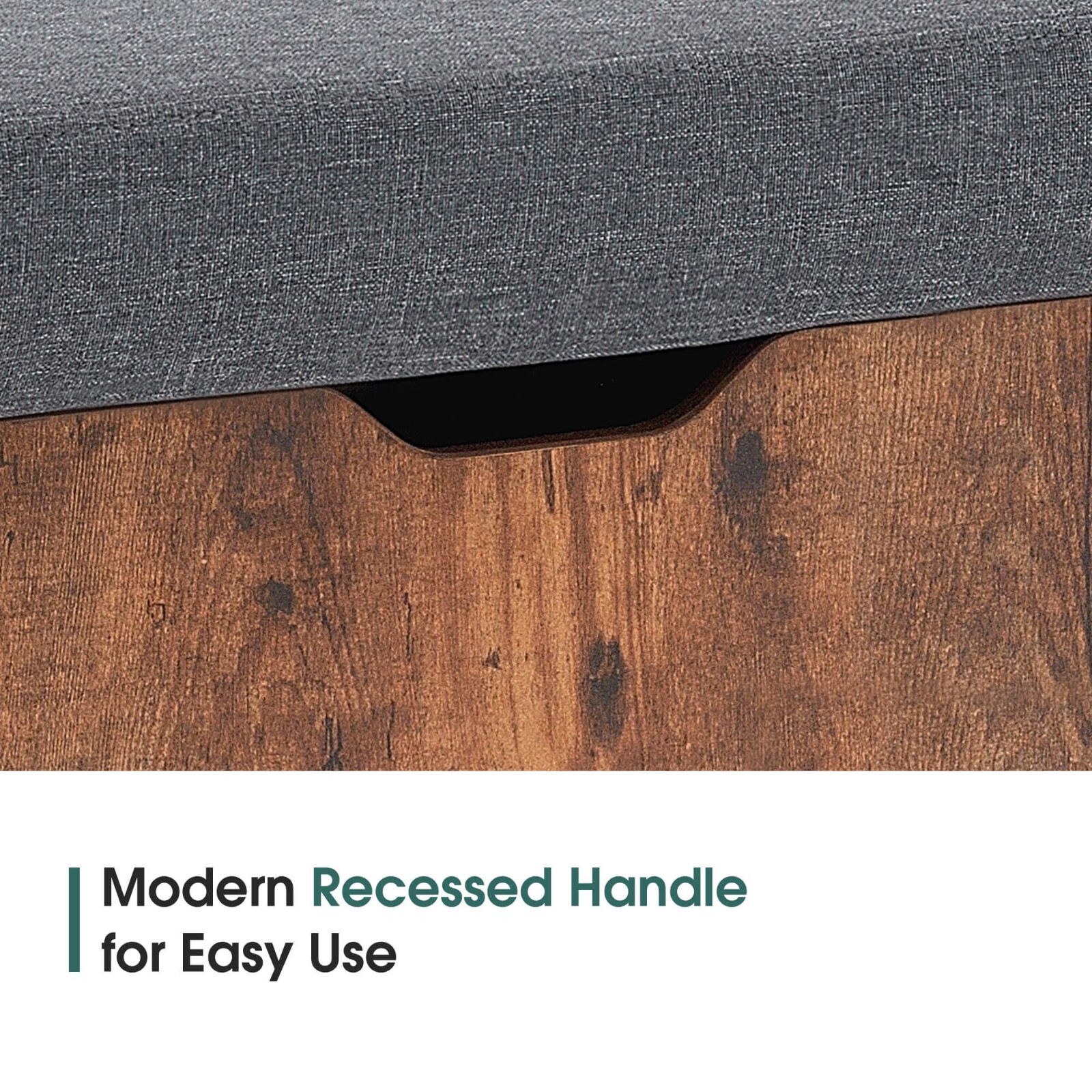 ivinta 37" Storage Bench with Padded Cushion for Living Room, 7702