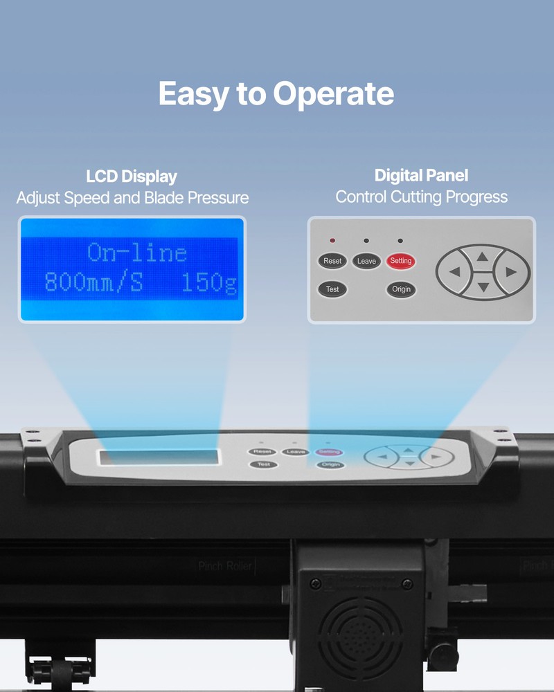 VEVOR Vinyl Cutter Machine Cutting Plotter 34in Bluetooth SignMaster Kit Bundle