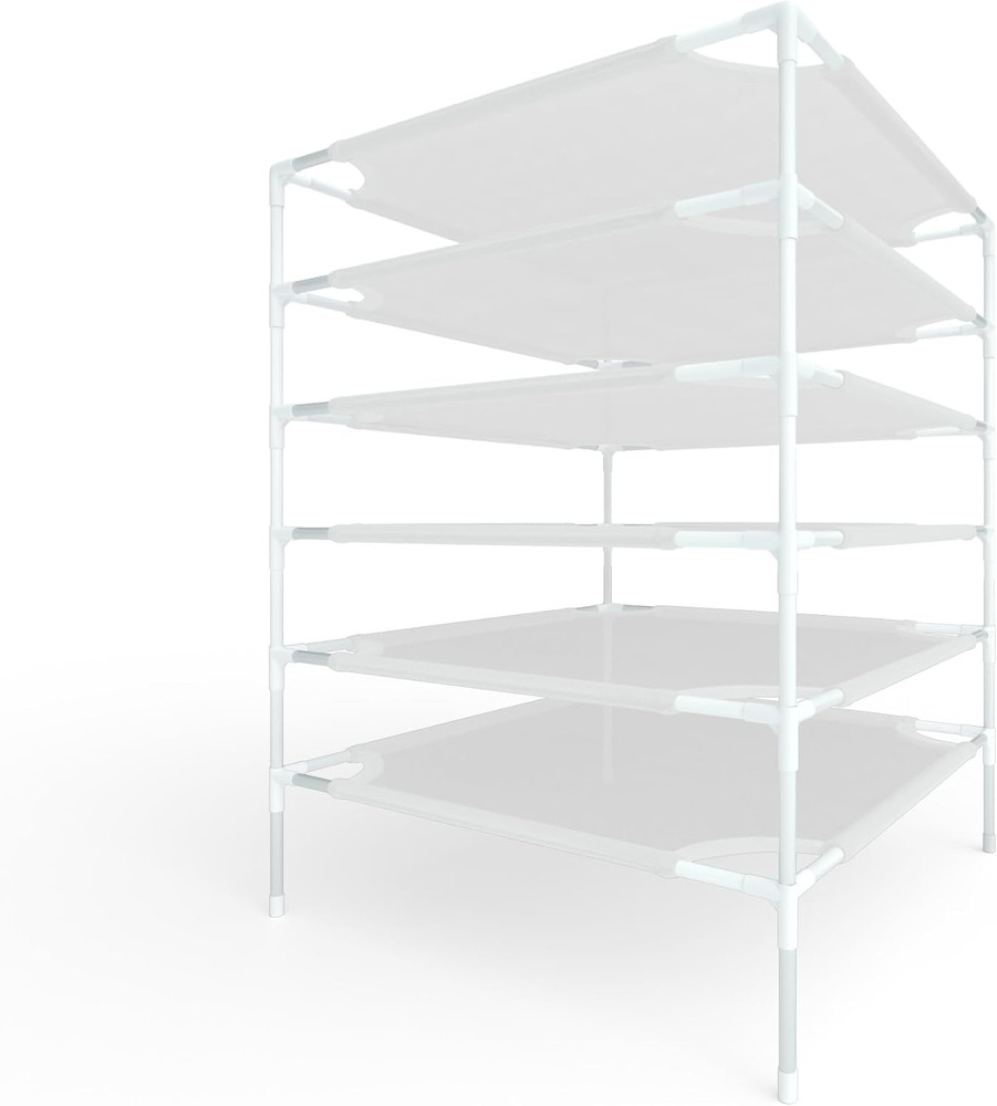 6-Layer Mesh Sweater Drying Rack - Space-Saving Stackable Clothes Dryer
