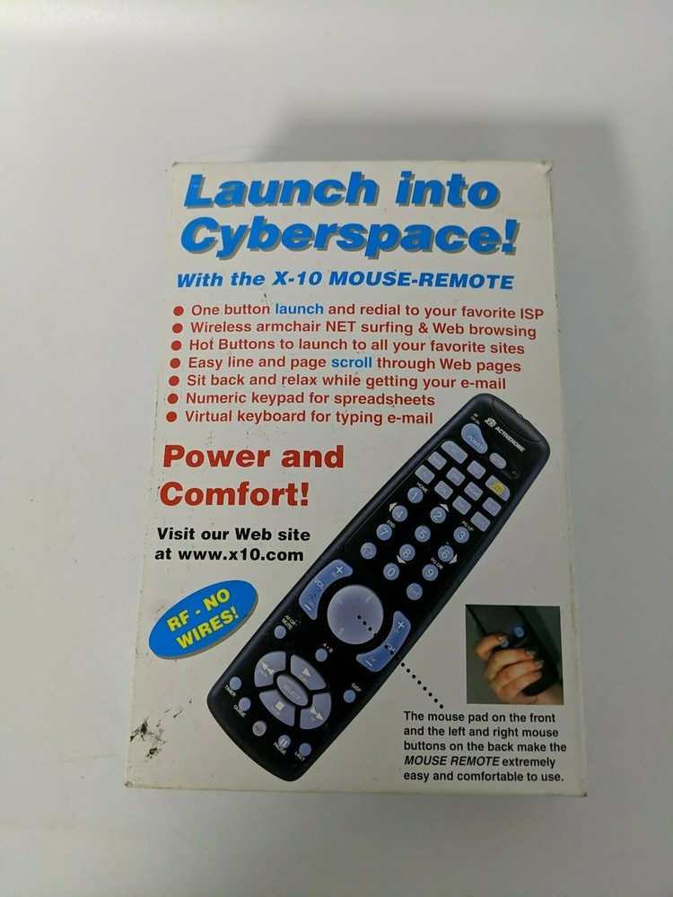 WIRELESS MOUSE-REMOTE MK19A LAUNCH INTO CYBERSPACE with four battery