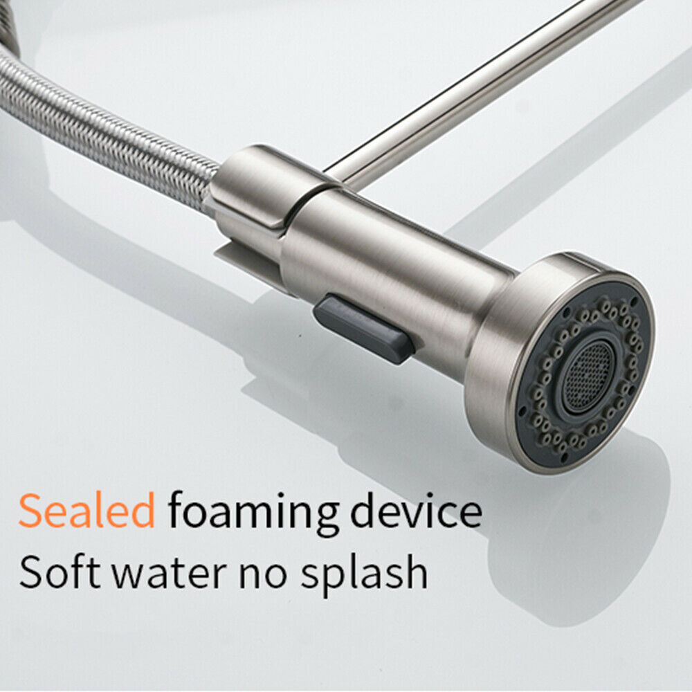 Kitchen Faucet Sink Pull Down Sprayer Single Lever Mixer Tap Spring Deck Mount
