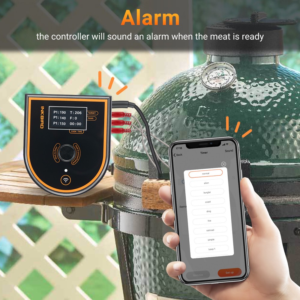 WiFi Smokers Controller BBQ Thermometer Bluetooth Oven Cooking Meat APP Control