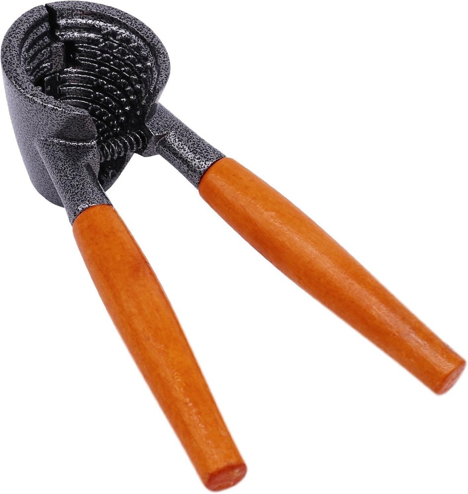 Ergonomic Heavy Duty Nutcracker with Wood Handle - For Effortless Nut Cracking