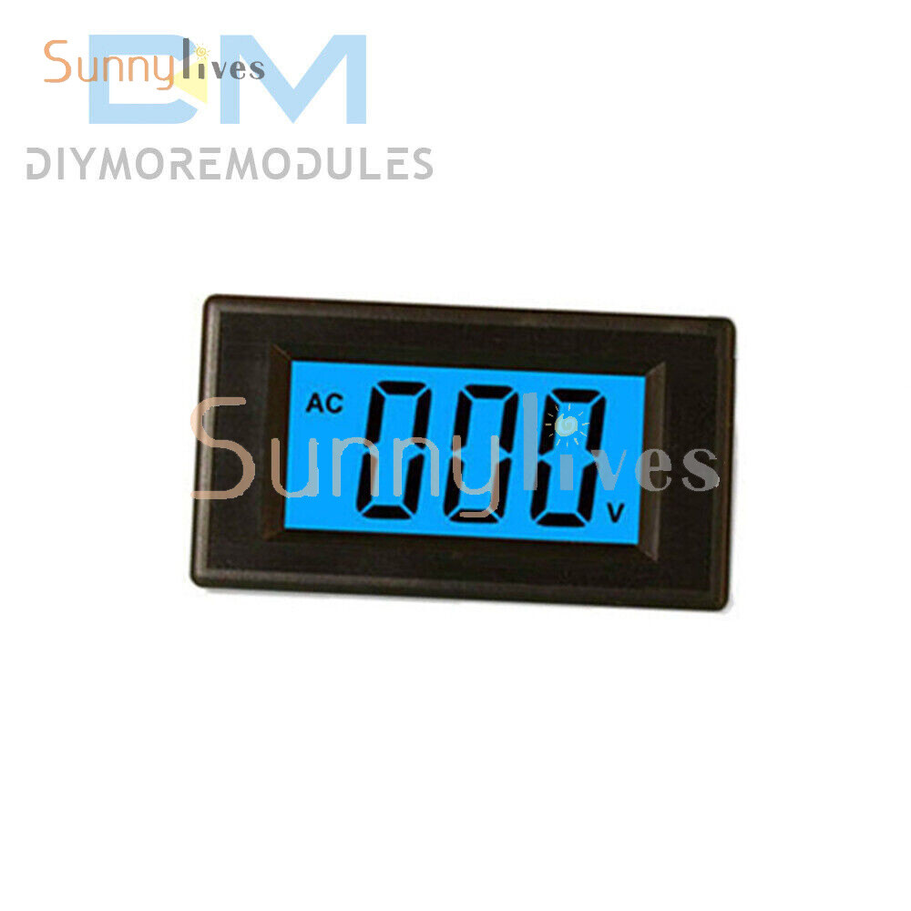 Blue LCD AC 0-500V Voltmeter Panel 2/4-Wire Digital Alternating Voltage Meter
