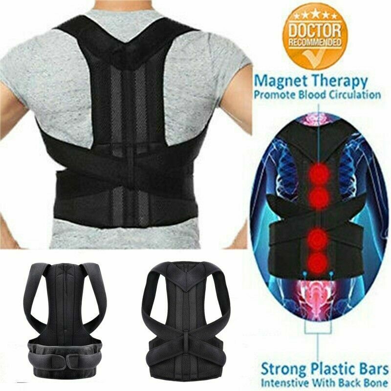 Hunchback Kyphosis Posture Back Support Brace Corrector Thoracic Shoulder Belt