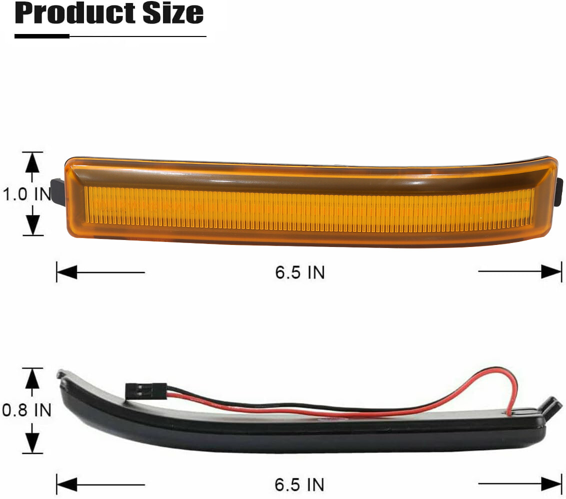 LED Side Mirror Amber Lens Turn Signal Light Lamps For Ford 2009-2014 F150 F-150