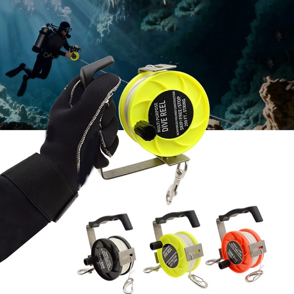 Handheld Diving Reel for Cave Diving and For SMB with Multi Mode Deployment