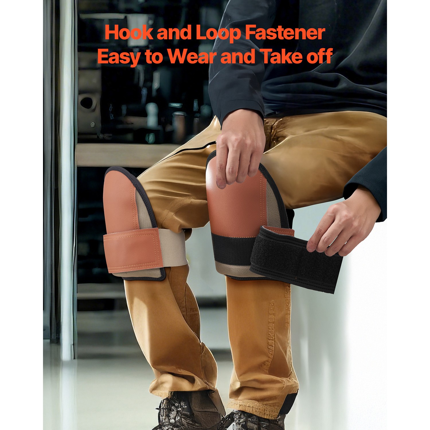 Knee Pads for Work Durable Leather Construction Pads Washable Extra Thick