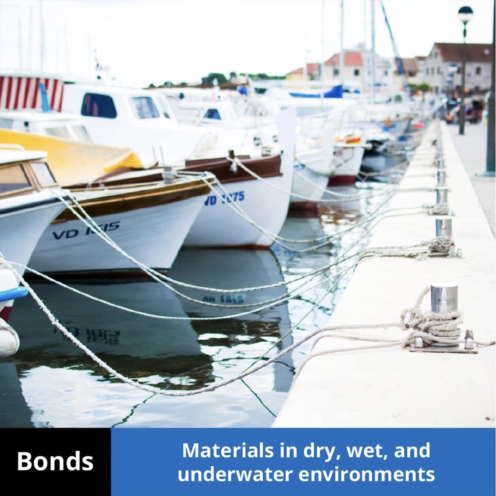 Marine Grade Epoxy Adhesive Paste, Two-Part, 1lb, Off White, Strong Bond