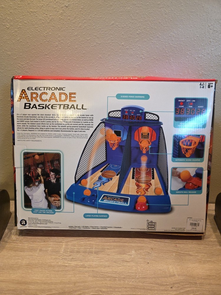 Electronic Arcade Basketball Two-Player Tabletop Game