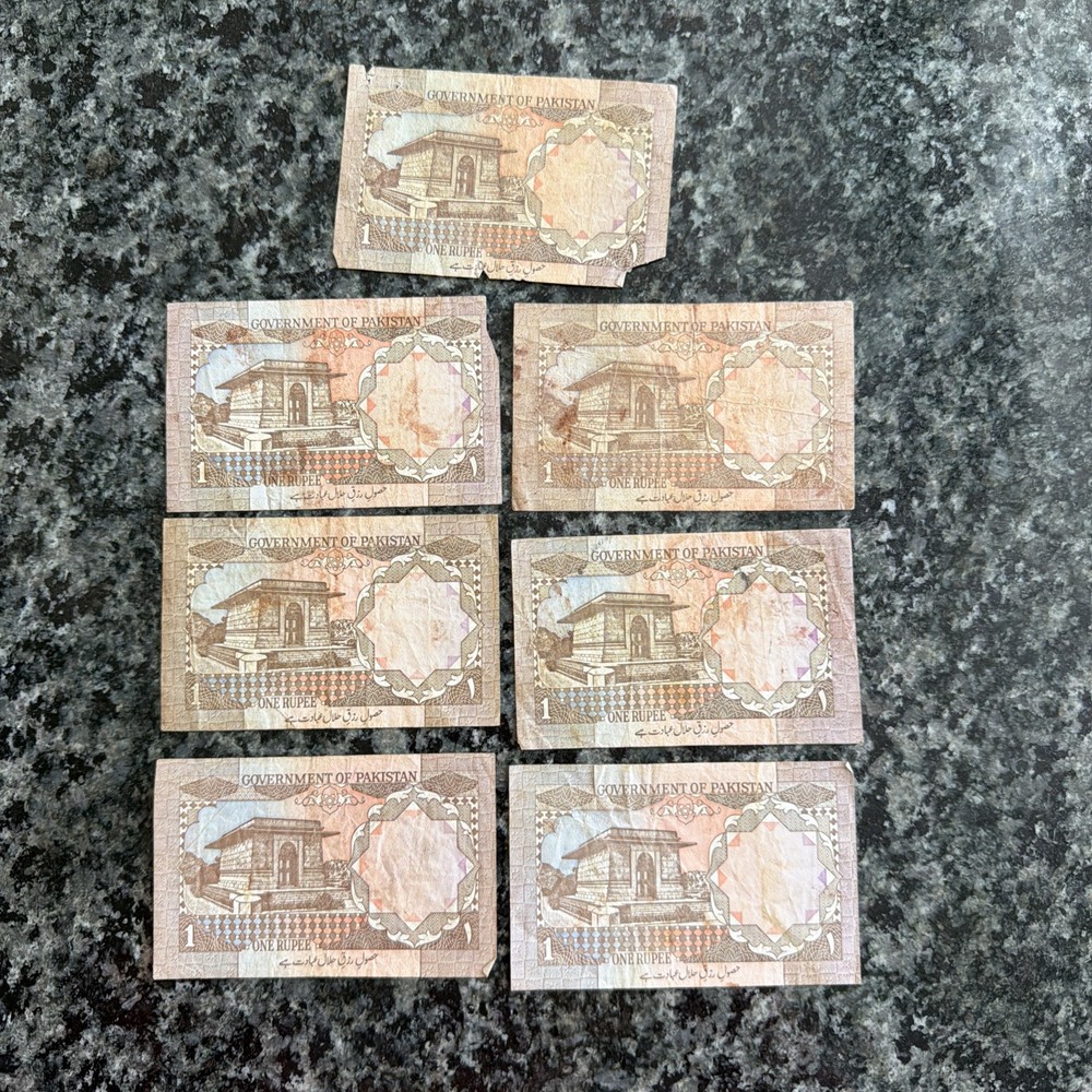 Pakistan, 1 Rupee, Seven Pcs