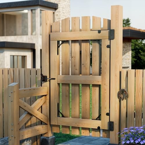 - Gate Corner Bracket with Gate Hinges Heavy Anti Sag Gate Kit and Gate Latch