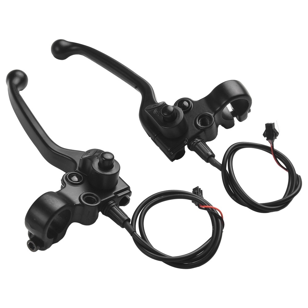 1 Pair E-bike Mechanical Brake Levers Electric Bicycle Part With Parking Button