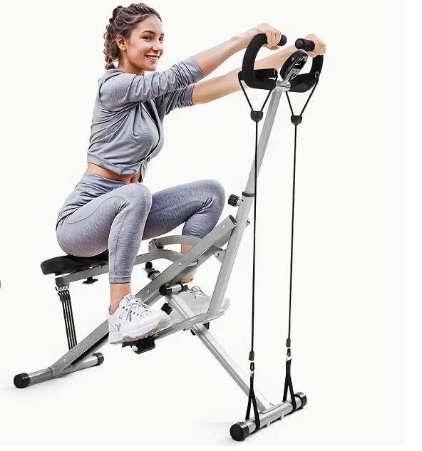 Foldable Iron Squat & Rowing Machine | Multi-Use for Glutes, Butt, Thighs, Abs
