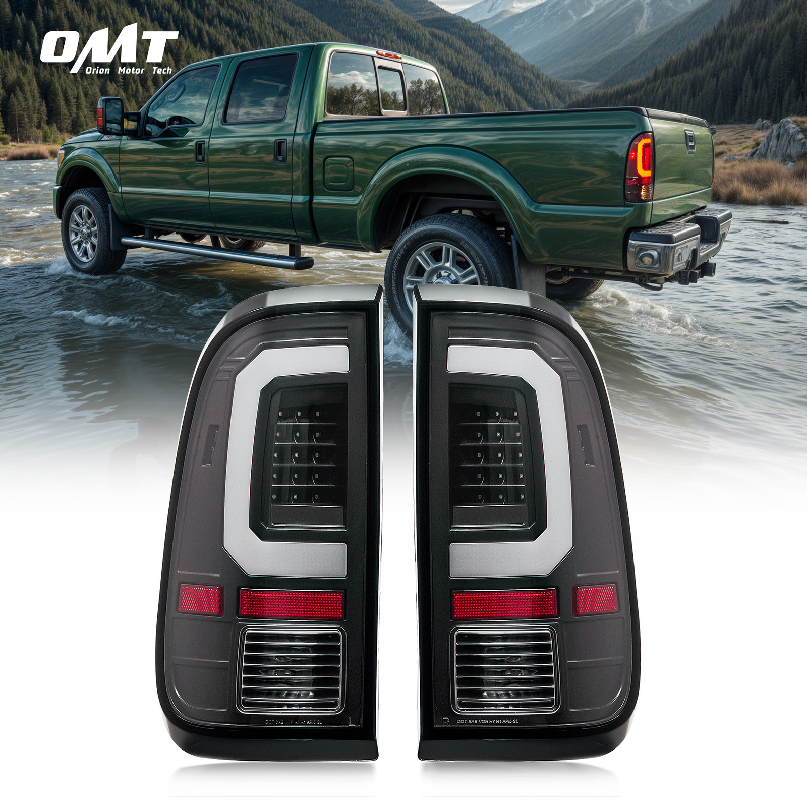 LED Tail Lights for 2008-2016 Ford F250 F350 F450 F550 Super Duty SD Brake Lamps