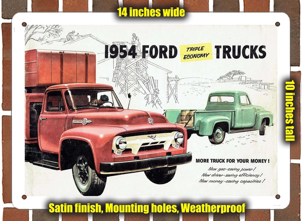 Metal Sign - 1954 Ford Truck