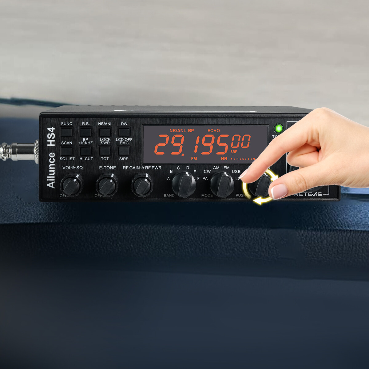 Retevis Ailunce HS4 10 Meter Ham Radio 28.00MHz-29.70MHz PA、CW、AM、FM、USB、LSB