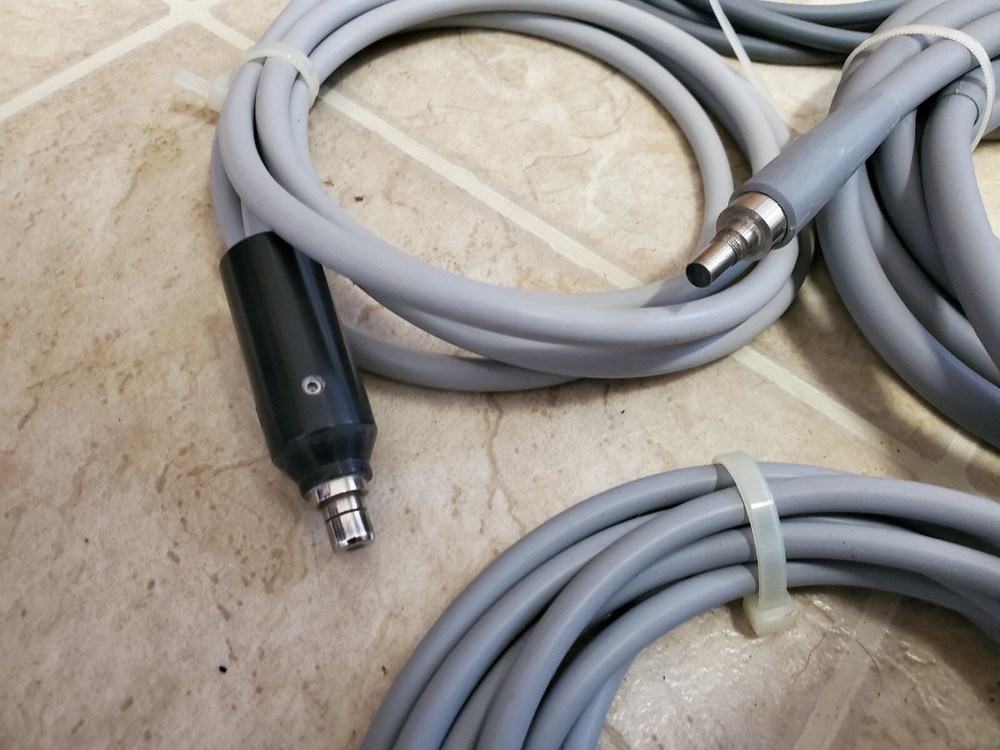 LOT of 11 various Endoscopy Light Source Fiber Optic Cables multiple plug types