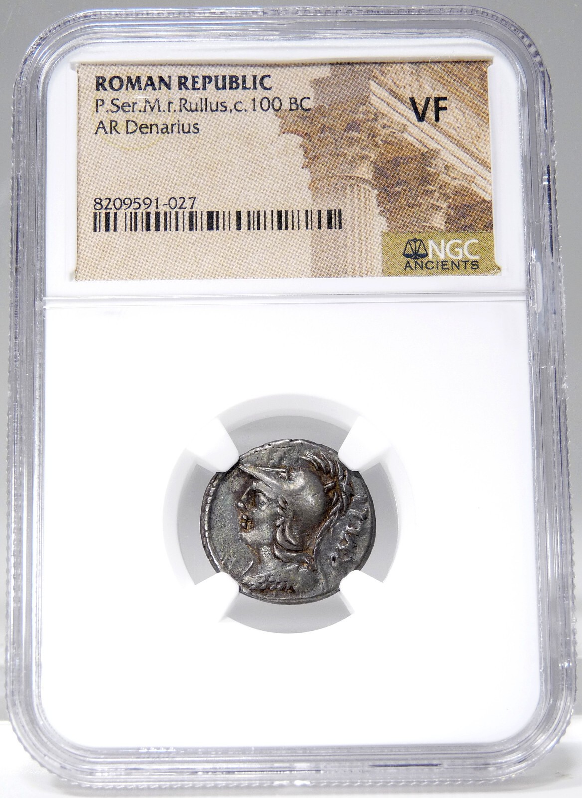 MINERVA/Victory Two Horse Chariot P. Servilius Mf Rullus NGC VF Coin Servilia 14