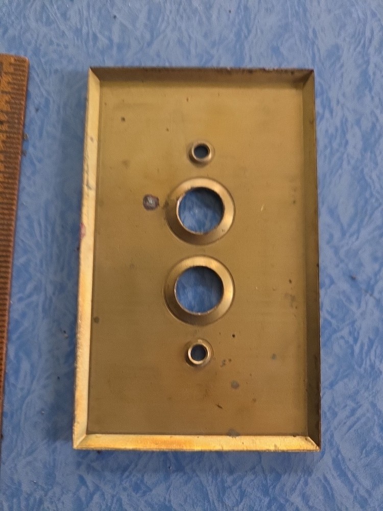 Antique Push Button Electric Switch Cover Brass Electrical Victorian Old Single