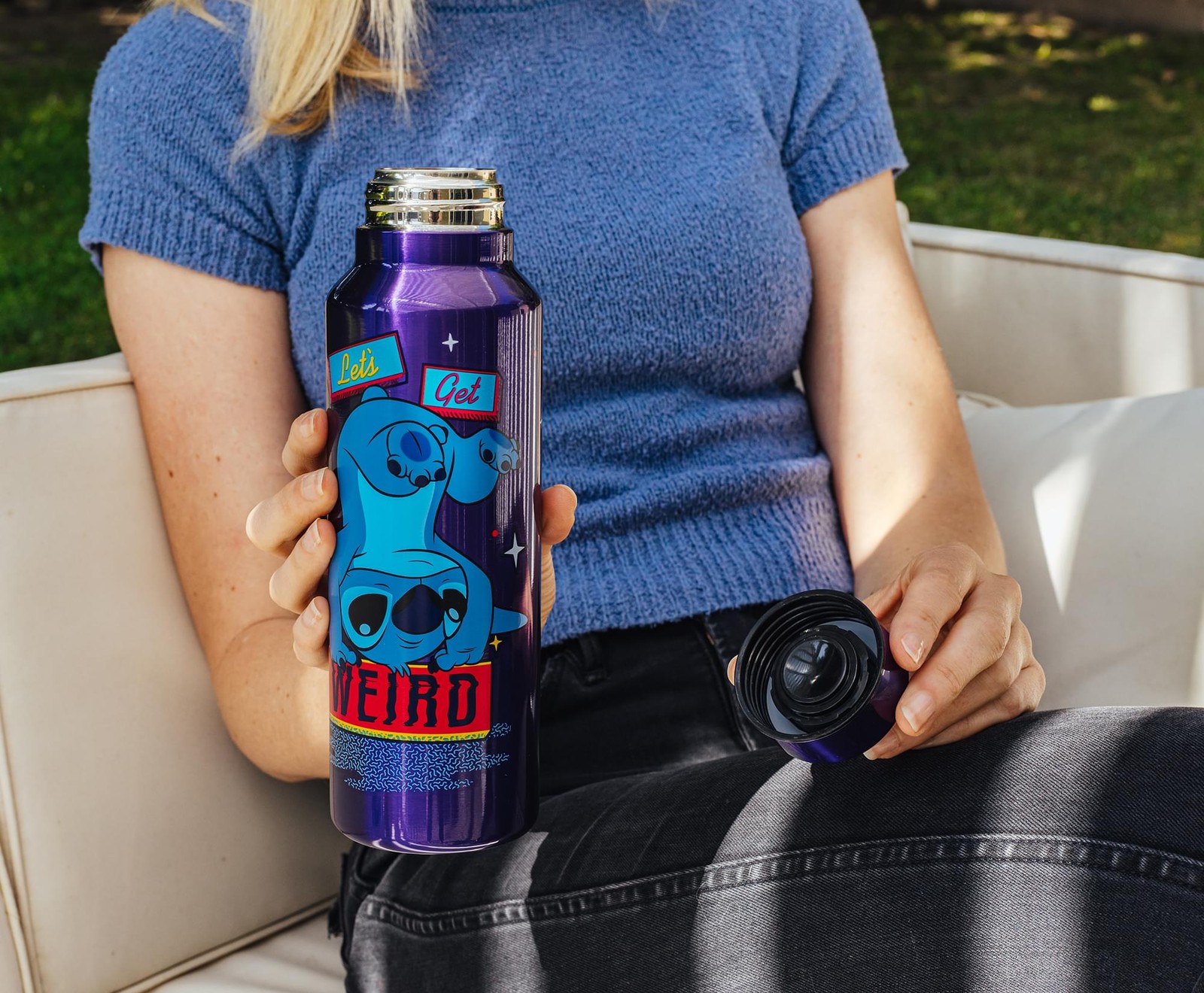 Disney Lilo & Stitch "Let's Get Weird" 27-Ounce Stainless Steel Water Bottle