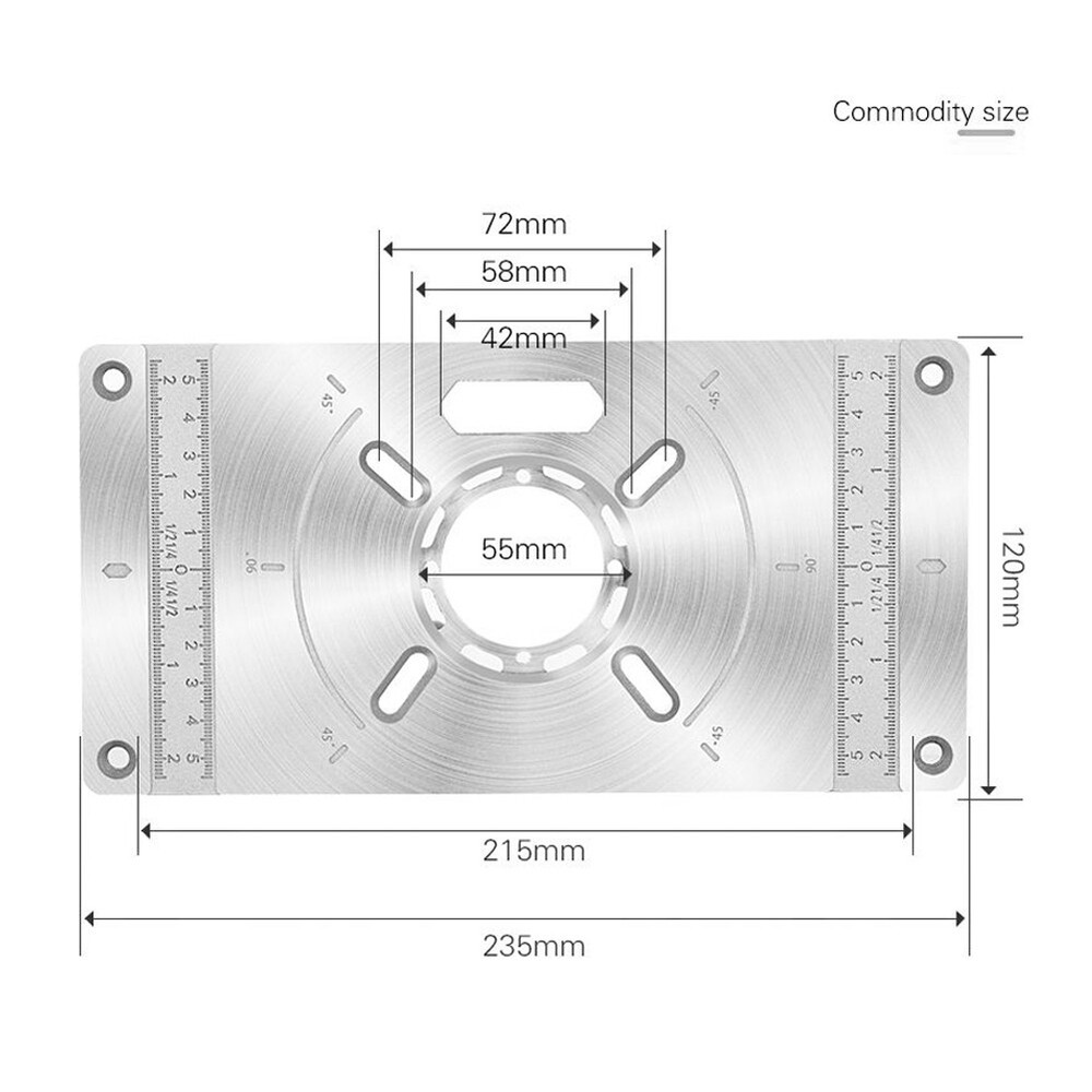 Alloy Router Table Insert Plate Machine Engraving Tool V9Z1