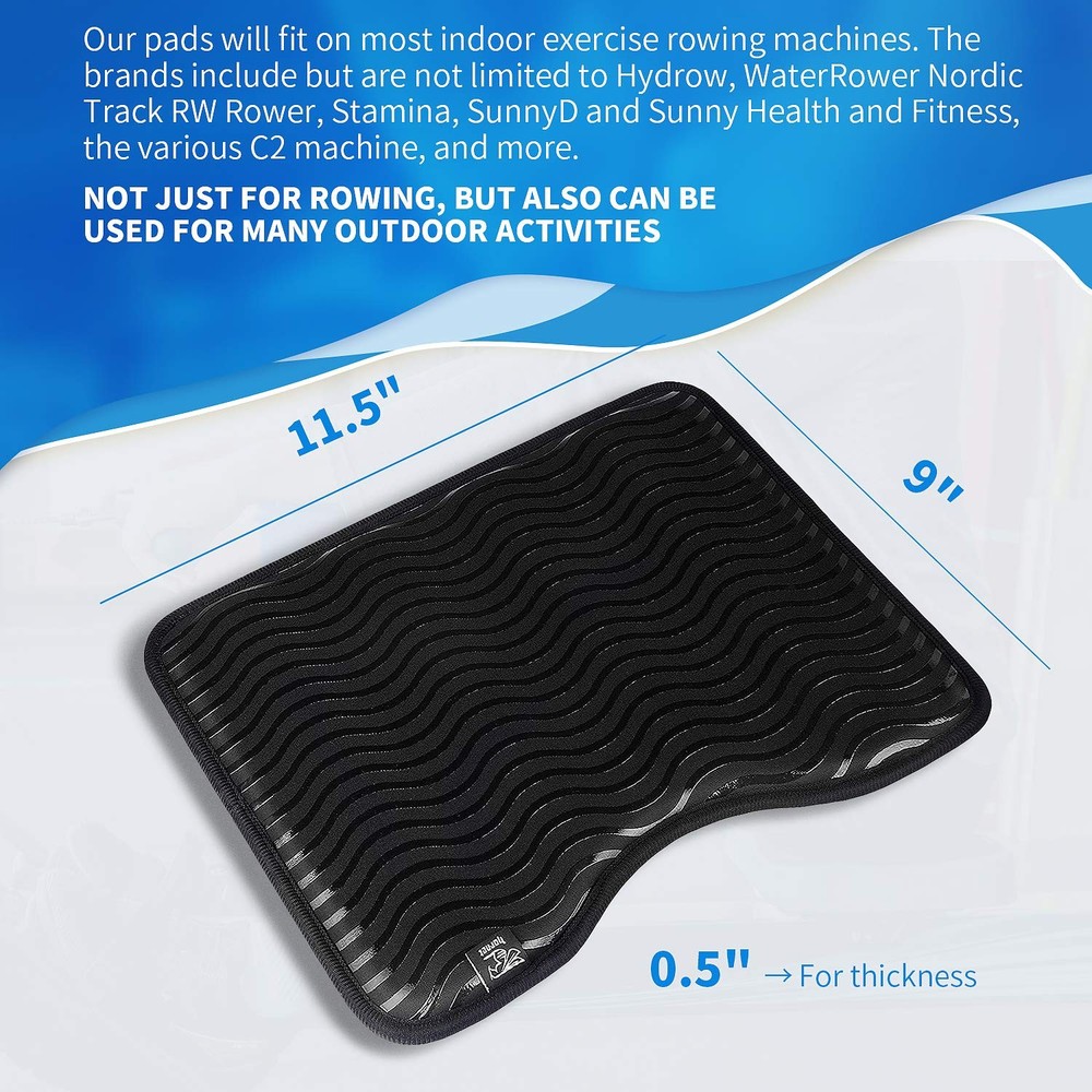 Rower Seat Pad Compatible with Concept 2 Rowing Machine - Standard, Black