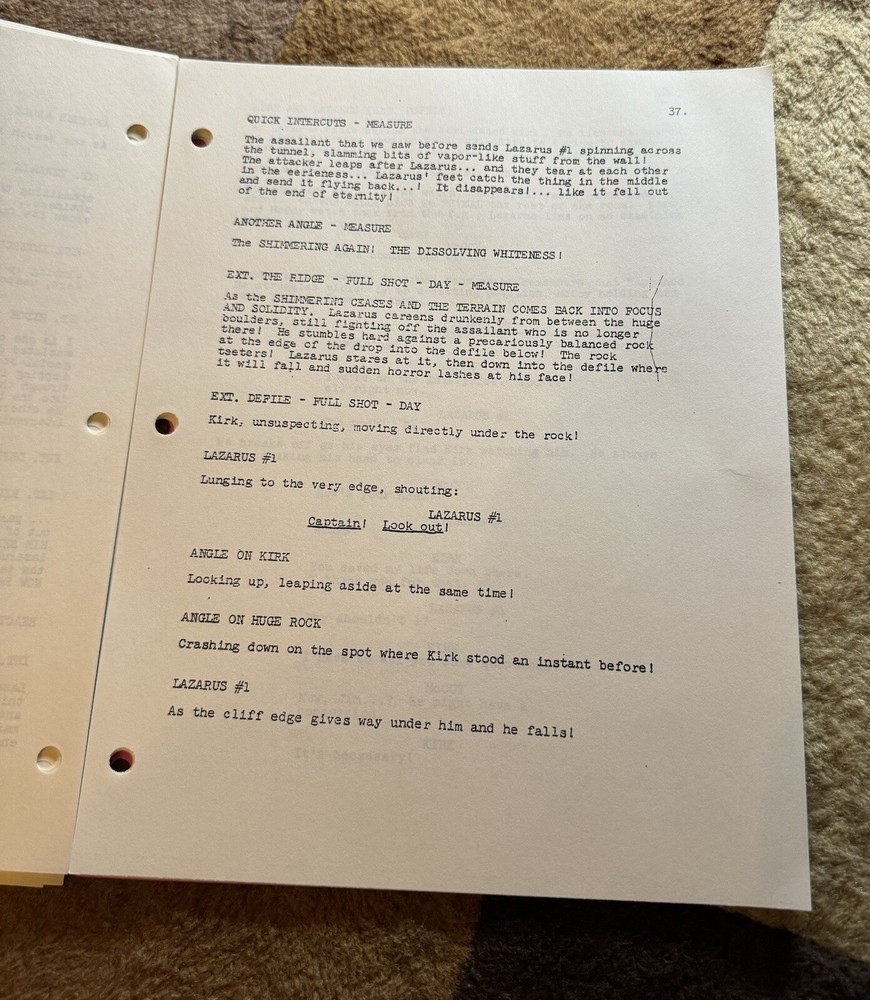 Star Trek TOS Script "The Alternative Factor" Final Script Prod #6149-20