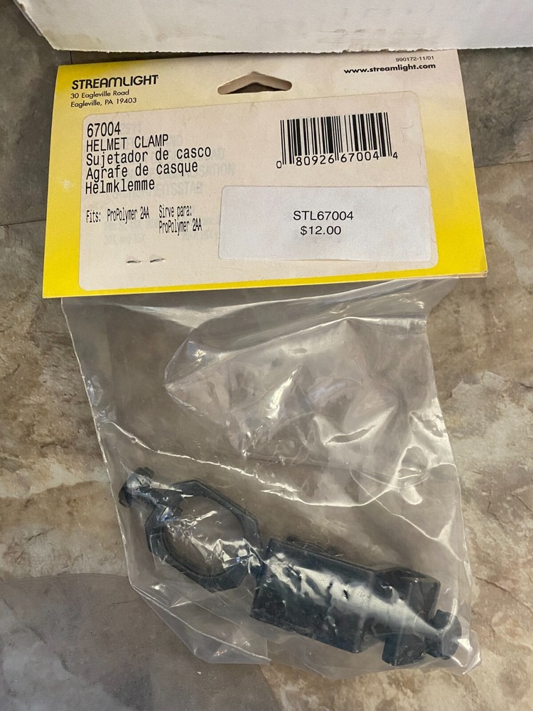 STREAMLIGHT 2AA PROPOLYMER HELMET FLASHLIGHT CLAMP