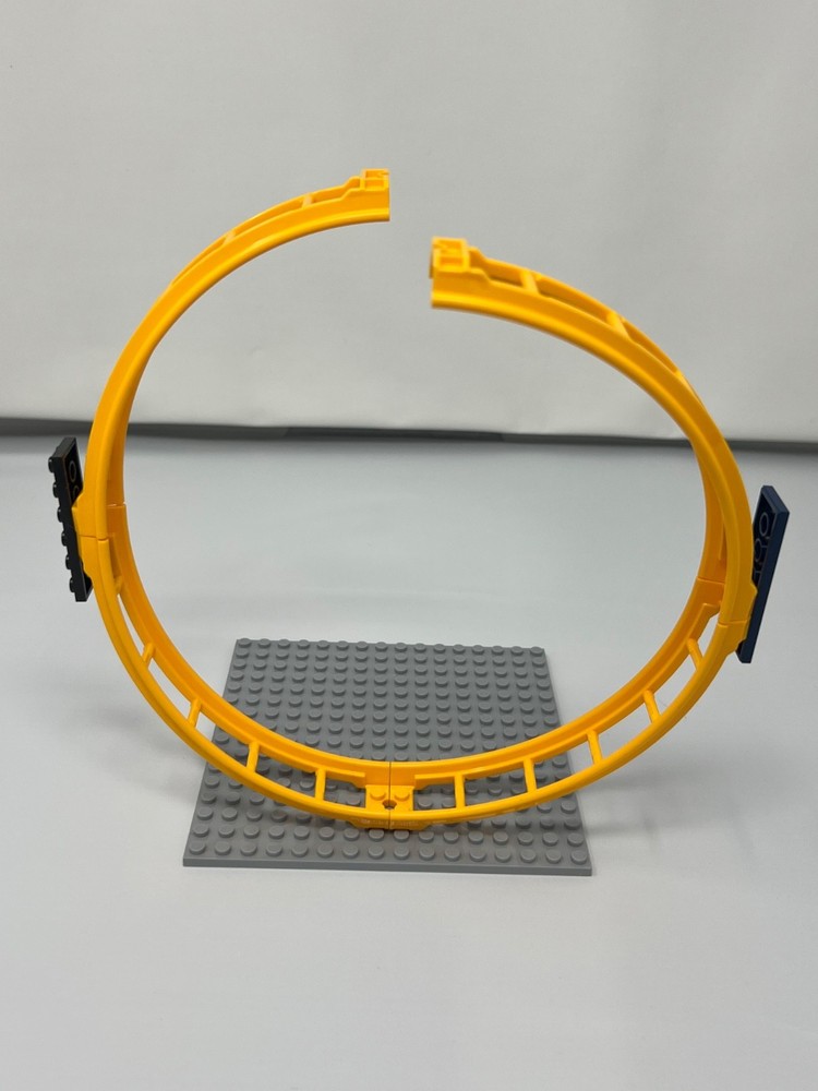 Lego Train, Yellow Roller Coaster Full Loop #80564, Rail. 4 pieces