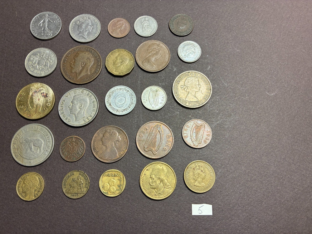 25 MIXED FOREIGN COINS LOT 5