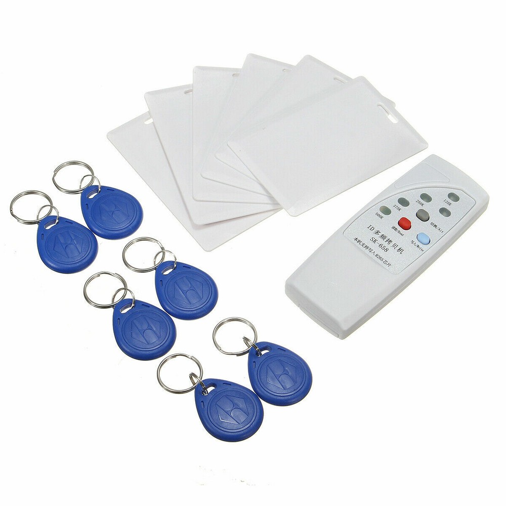 Handheld RFID ID Card Copier Key Reader Writer Duplicator 125KHz ~ 500KHz + Tags