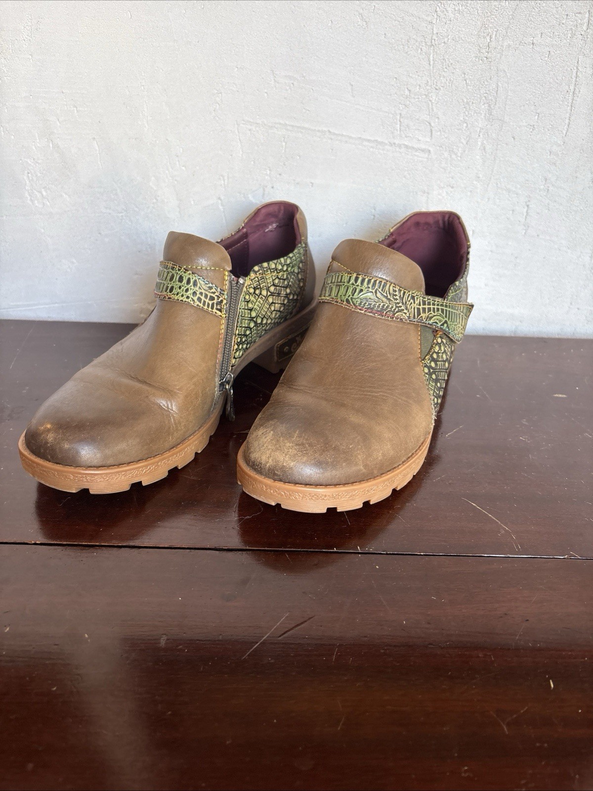 L'Artiste by Spring Step Magda Slip-On Shoes Women's Brown Size US9 EU 40 New